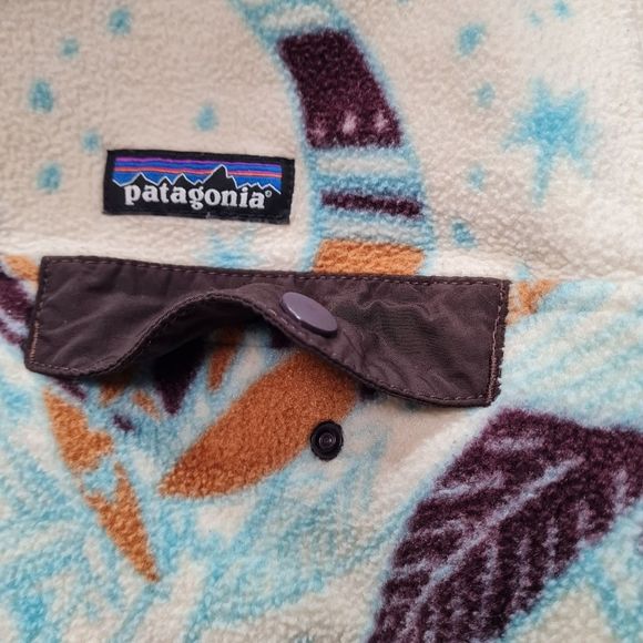 Patagonia Synchilla Snap-T Fleece Pullover Moon Owl Toasted White Women'… - Picture 10 of 16